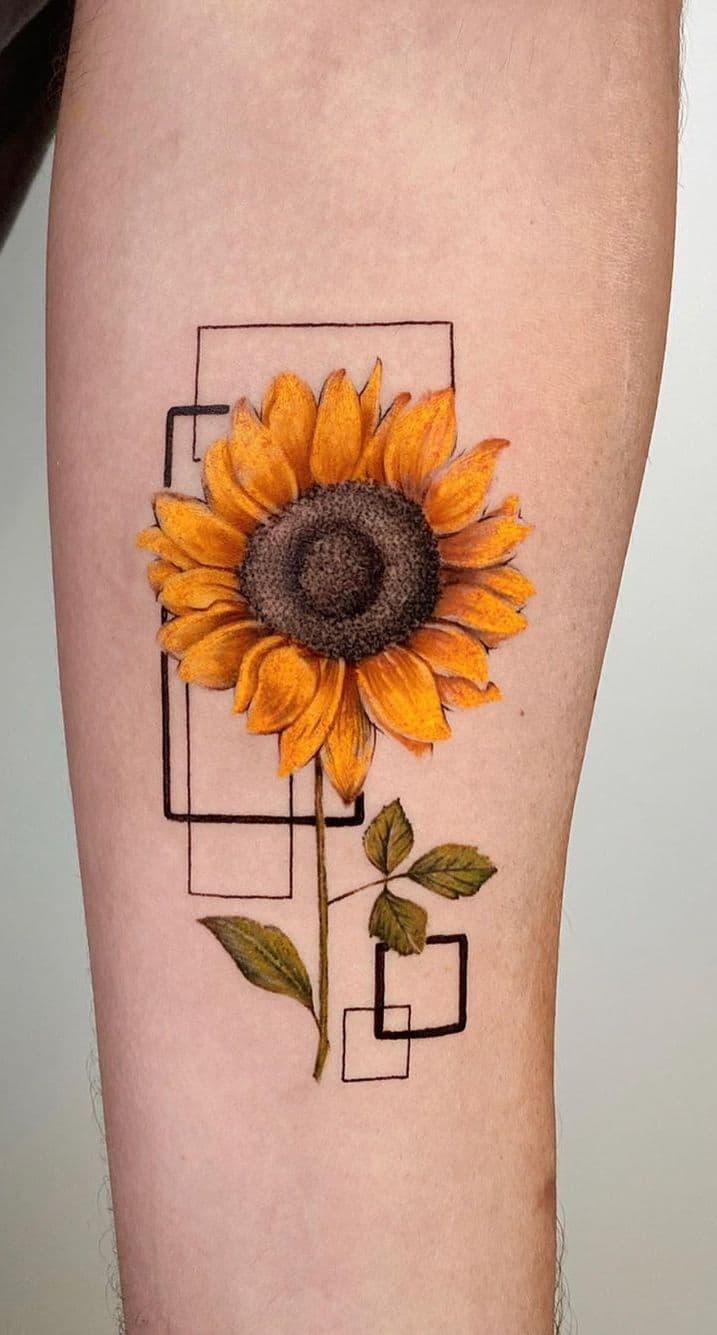 Luxus Sonnenblume Tattoo Filigran Bilder